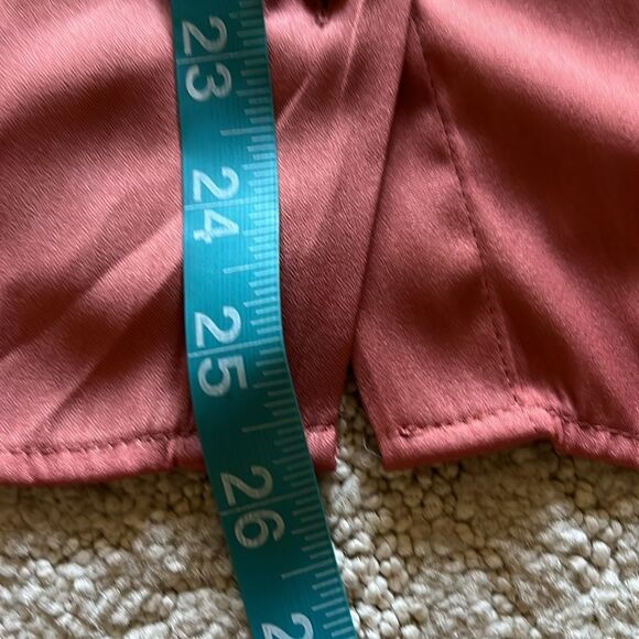 Mango Terracotta Relaxed Blouse Size 10 - Picture 15 of 16